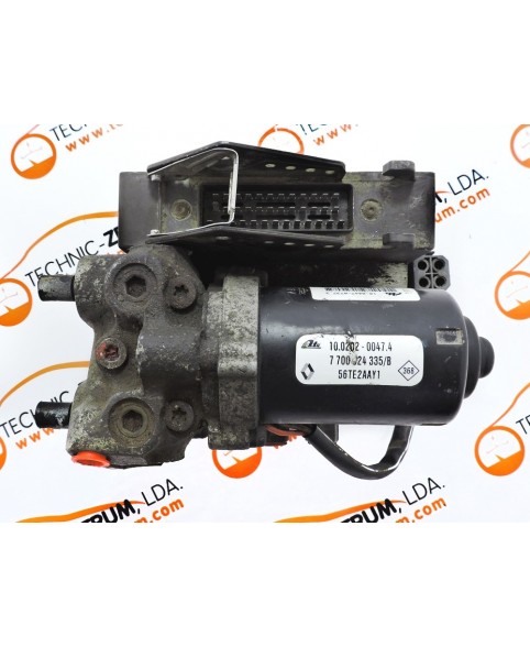 Módulo ABS Renault Laguna - 7700824335B, 7700824335, 10044707373, 10020200474, 10094303004,  56TE2AAY1, 6AS2558A00