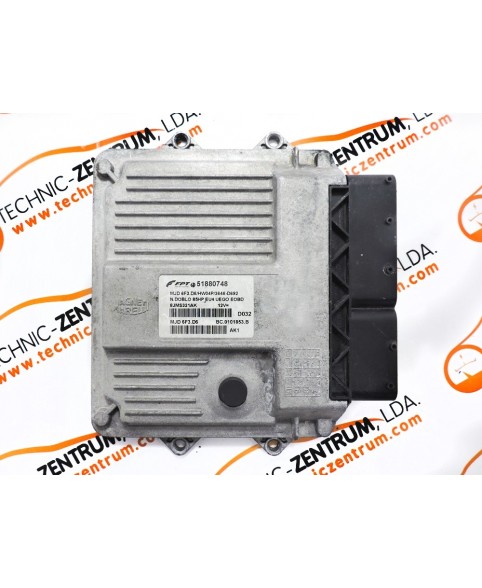 Centralina de Motor ECU Fiat Doblo 51880748, 3646D692, 8JMS321AK, 3646-D692, BC.0101853.B, MJD 6F3.D6