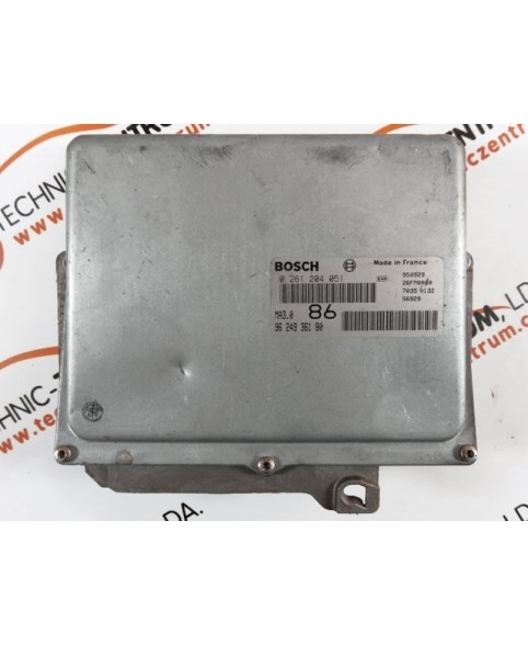 Calculateur ECU Citroen AX  9624936180, 96 249 361, 0261204051, 0 261 204 051, 261 204 051, 26FM0000