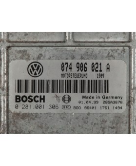 Module - Boitier ECU VW Trasnporter 2.5 TDI 074906021A, 074 906 021 A, 0281001306, 0 281 001 306, 281 001 306, 28SA3676