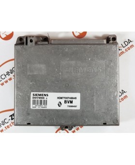 Calculateur ECU Renault 19 1.4 HOM7700749946, HOM 7700 749 946, S101718103C, S101718103 C, 7700864507, 7700 864 507