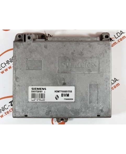 Boitier ECU Renault 19 HOM7700851755, HOM 7700 851 755, S101728101D, S101728101 D, 7700863556, 7700 863 556