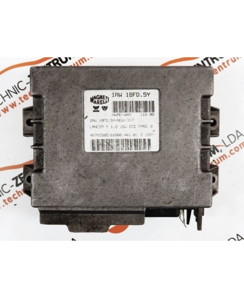 Calculateur ECU Lancia Y 1.2i 46785505, 6160044101, 61600.441.01, IAW18FD5Y