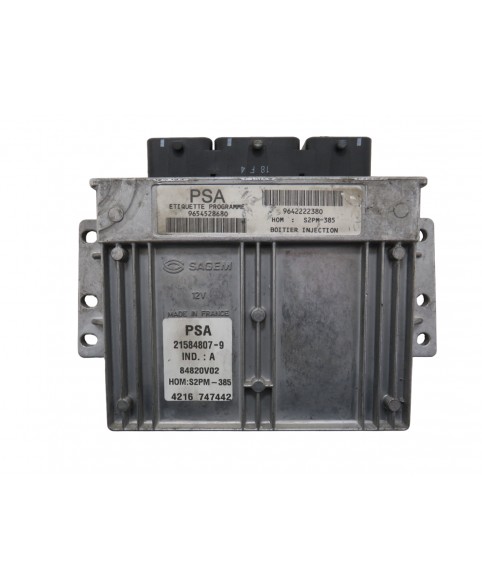 Engine Control Unit Citroen C2 - 9642222380 , 9654528680 , 215848079 , 84820V02 , S2PM385