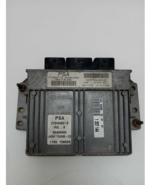 Centralina de Motor ECU Peugeot 306- 9643134480, 9637706080-05