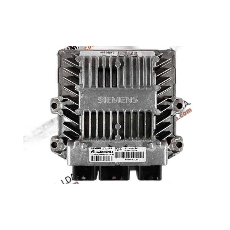 Engine Control Unit ECU Peugeot 406 - 9650517780, 5WS40037DT, 9650517780, 9647423380, SID801A