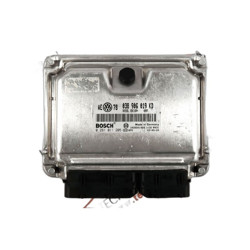 Calculateur moteur ECU VW Passat 1.9 TDI 038906019KD, 038 906 019 KD, 0281011205, 0 281 011 205, 281 011 205, 1039S01966, EDC15