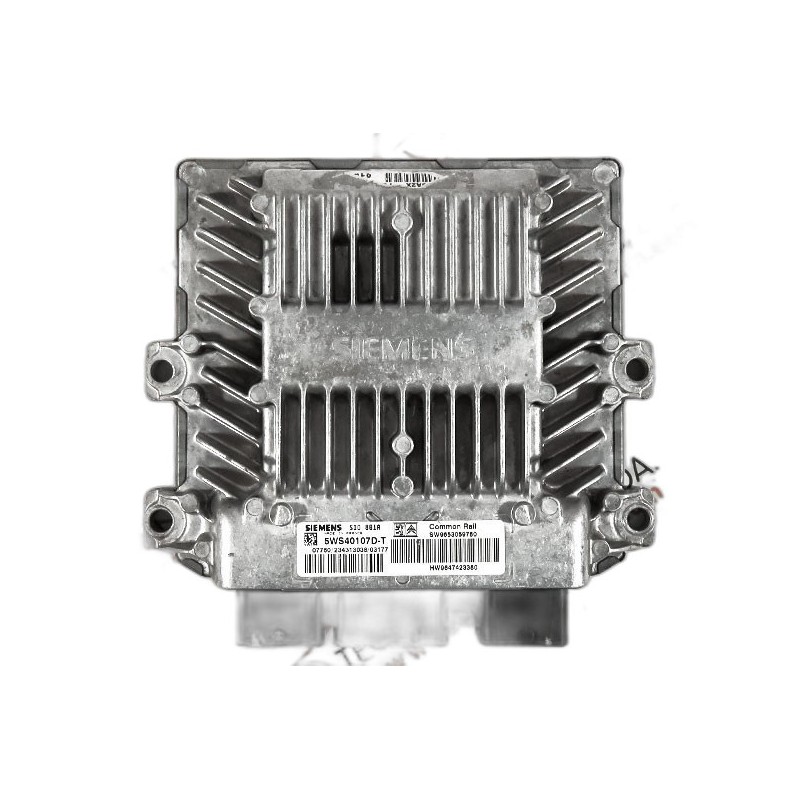Engine Control Unit ECU Peugeot 406  - 9653059780, 5WS40107DT, SW9653059780, HW9647423380, SID801A