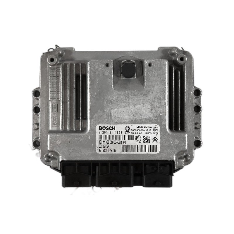 Centralina de Motor ECU Citroen C4 Grand Picasso  - 9661377280, 0281011863, 1039S11204, EDC16C34