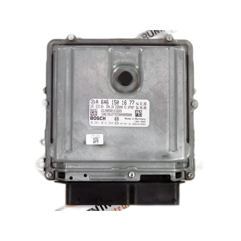 Centralina de Motor ECU Mercedes-Benz Sprinter 2.2CDI A6461501677, A 646 150 77, 0281014344, 0 281 014 344, 281 014 344, FD 07M0