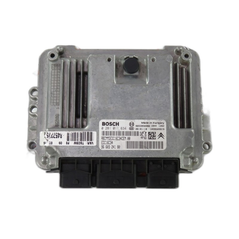Centralina de Motor ECU Peugeot 307- 9660324180, 0281011634, 1039S09919, EDC16C34, 9653958980