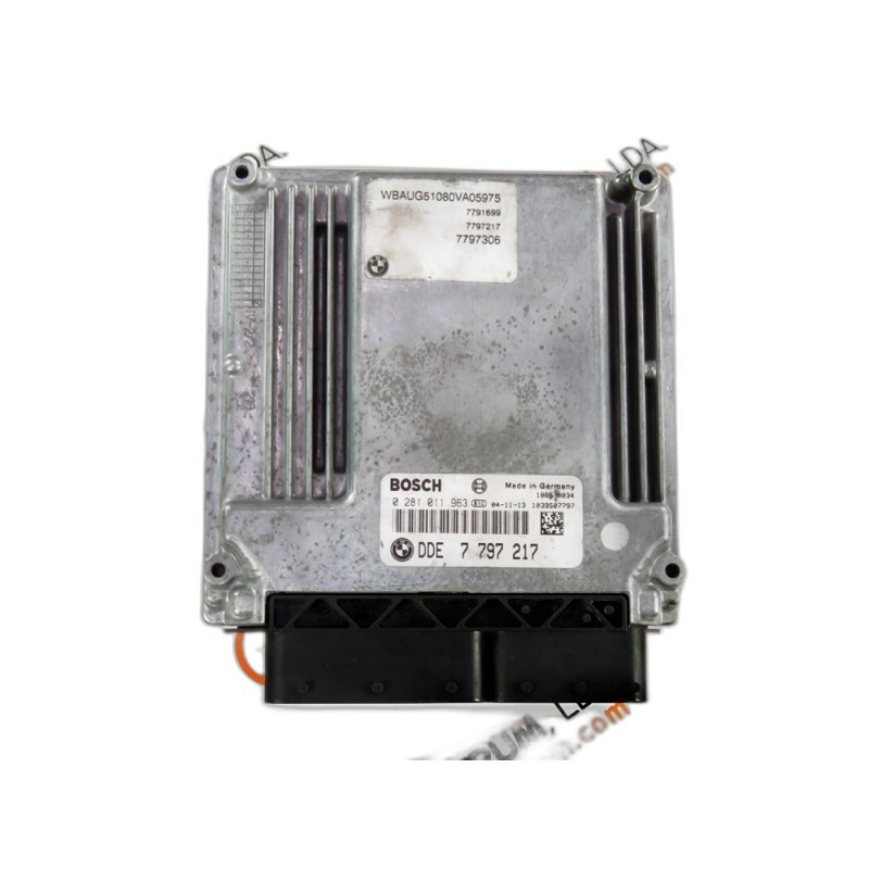 Calculateur Moteur ECU BMW Serie 1- DDE7797217, 0281011963, 1039S07797, 797306
