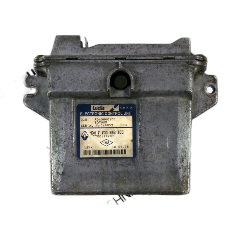 Centralina de Motor ECU Renault Kangoo- 7700111207, R04080010E, 80760F, 7700868300