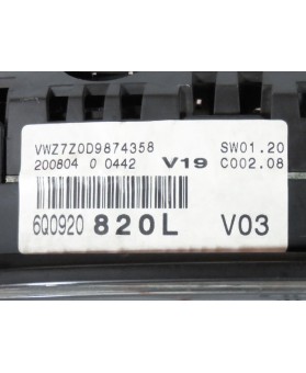 Digital Speedometer VW Polo 1.4 TDI - 6Q0920820L