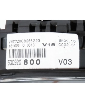 Compteur de Vitesse VW Polo 9N 1.4 - 6Q0920800